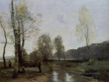 Canal en Picardi Arroyo Jean Baptiste Camille Corot Pinturas al óleo